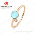 Blue Topaz Ring Simple 18k Gold Ring Designs